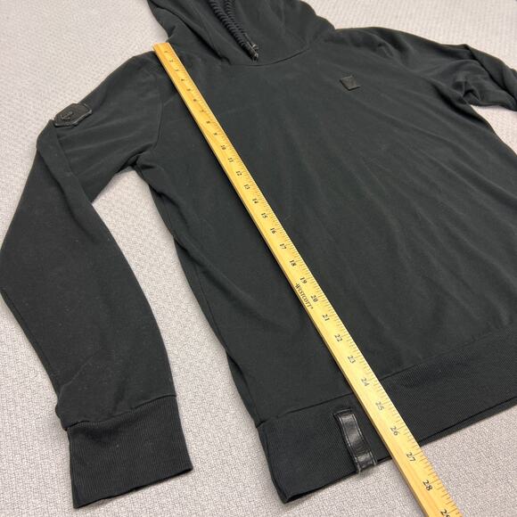 Naketano Hoodie Womens Large Black Pullover Cowl Fleece Activewear Casual - Picture 11 of 12